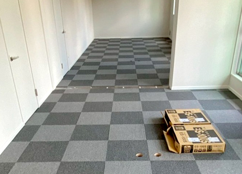 タイルカーペット施工